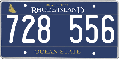 RI license plate 728556