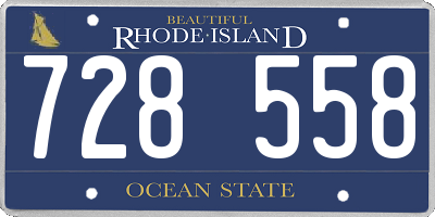 RI license plate 728558