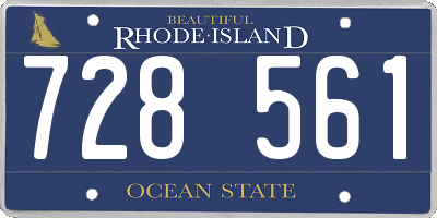 RI license plate 728561