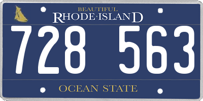 RI license plate 728563