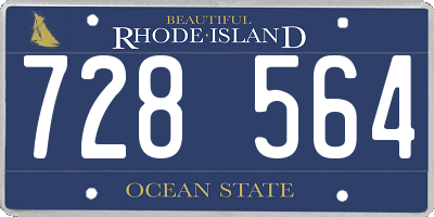 RI license plate 728564