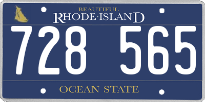 RI license plate 728565