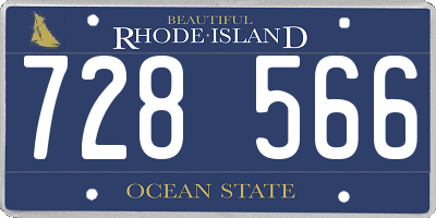 RI license plate 728566