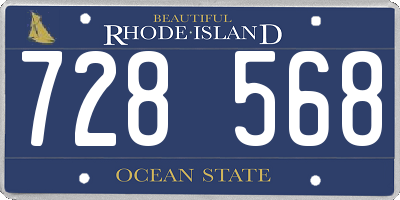 RI license plate 728568