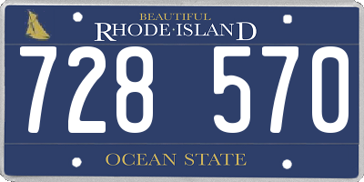RI license plate 728570