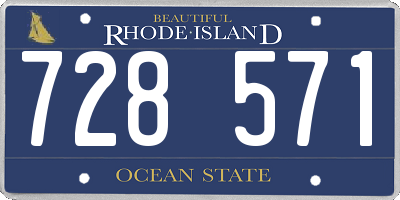 RI license plate 728571