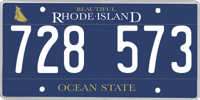 RI license plate 728573