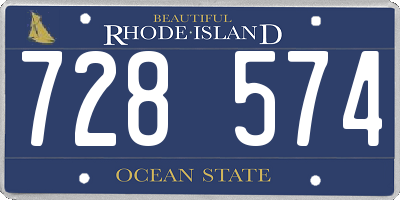 RI license plate 728574