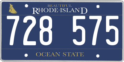 RI license plate 728575