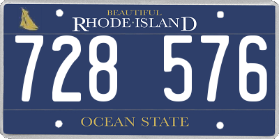 RI license plate 728576