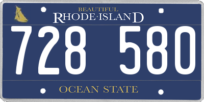 RI license plate 728580