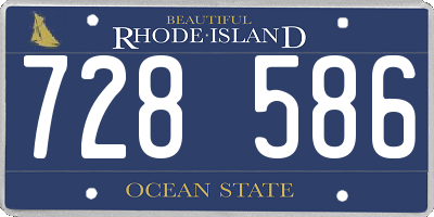 RI license plate 728586