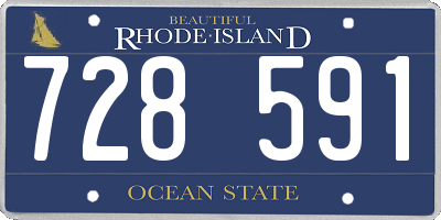 RI license plate 728591