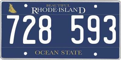 RI license plate 728593