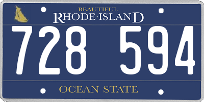 RI license plate 728594