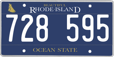 RI license plate 728595
