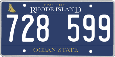RI license plate 728599