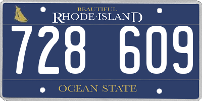 RI license plate 728609