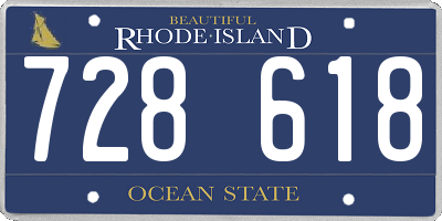 RI license plate 728618