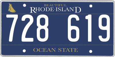 RI license plate 728619