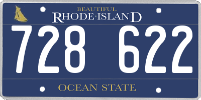 RI license plate 728622
