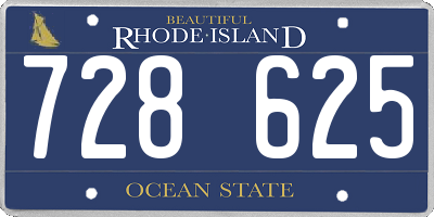 RI license plate 728625
