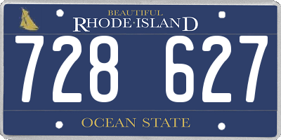 RI license plate 728627