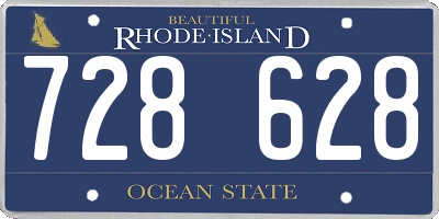 RI license plate 728628