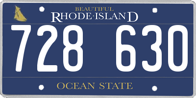 RI license plate 728630