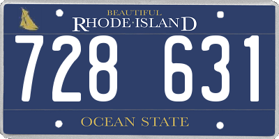 RI license plate 728631