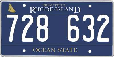RI license plate 728632