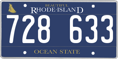 RI license plate 728633