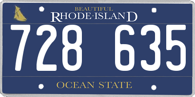 RI license plate 728635