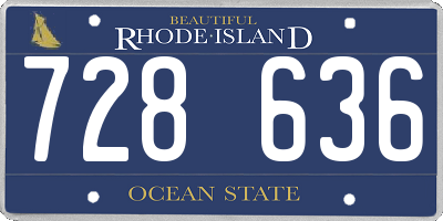 RI license plate 728636