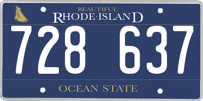 RI license plate 728637