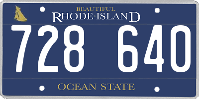 RI license plate 728640