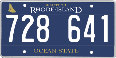 RI license plate 728641
