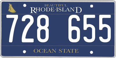 RI license plate 728655