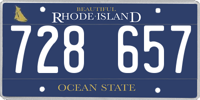 RI license plate 728657