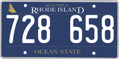RI license plate 728658