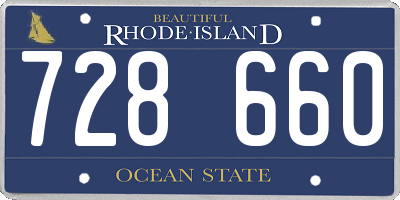 RI license plate 728660