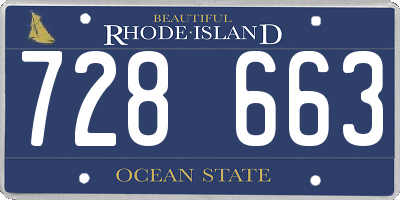RI license plate 728663