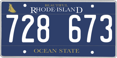 RI license plate 728673