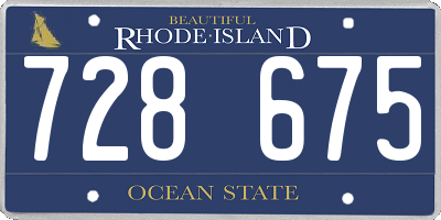 RI license plate 728675