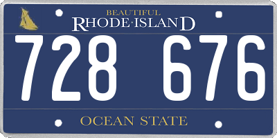 RI license plate 728676