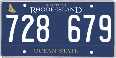RI license plate 728679