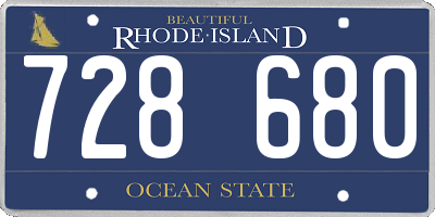 RI license plate 728680