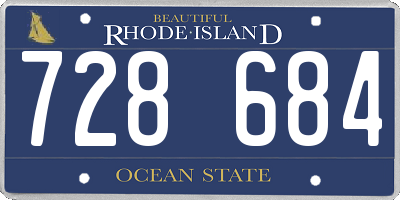 RI license plate 728684