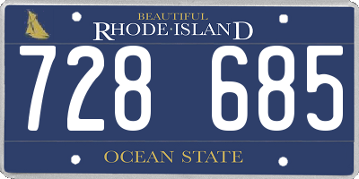 RI license plate 728685