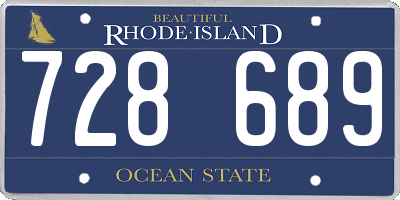 RI license plate 728689